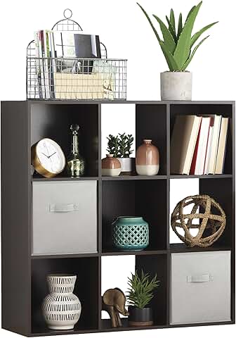 9-Cube Stackable Storage Organizer in Espresso