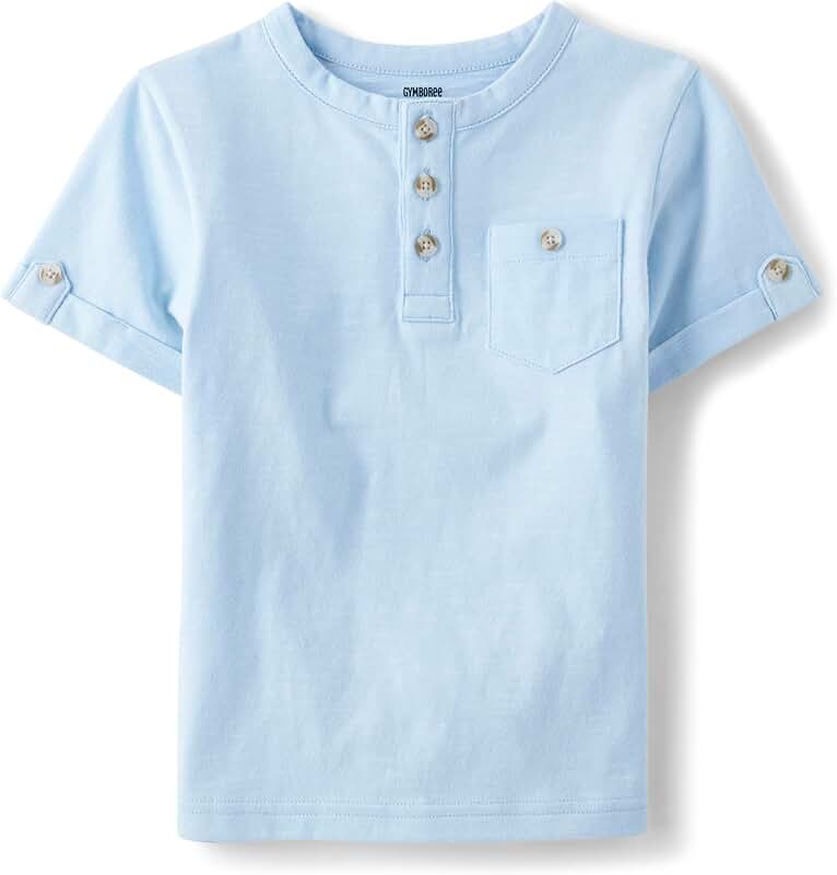Short Sleeve Henley Top for Boys and Toddlers