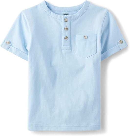 Short Sleeve Henley Top for Boys and Toddlers