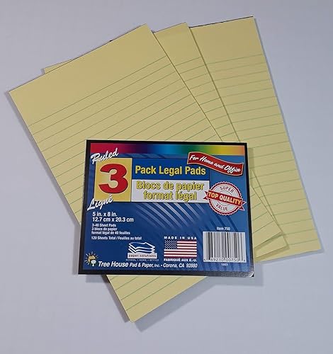 Legal Ruled Notepads Set of Three