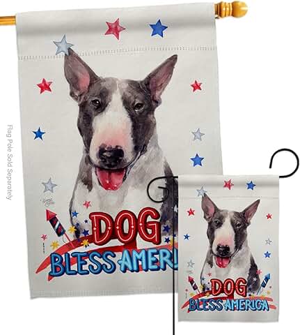 Patriotic Dog Garden Flag Set for Yard Decoration