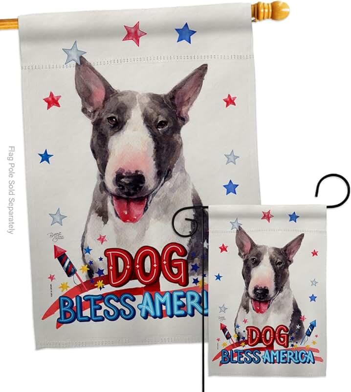 Patriotic Dog Garden Flag Set for Yard Decoration