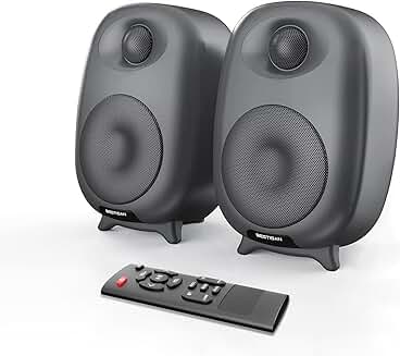 60W Powered Studio Monitor with Bluetooth and Adjustable Bass