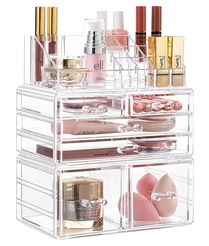 Acrylic Clear Makeup Storage Organizer with 6 Drawers