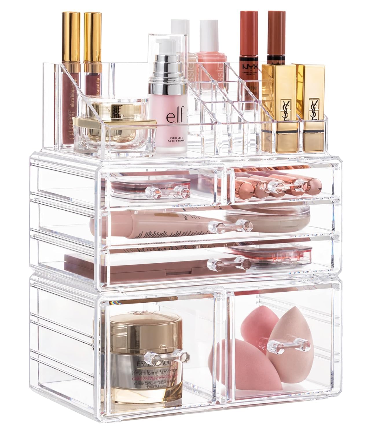 Acrylic Clear Makeup Storage Organizer with 6 Drawers