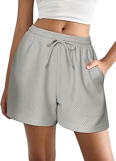 Women's Textured Lounge Shorts with Pockets