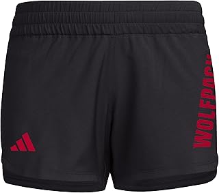 Women's Black and Red Woven Training Shorts, Small, 5-inch inseam