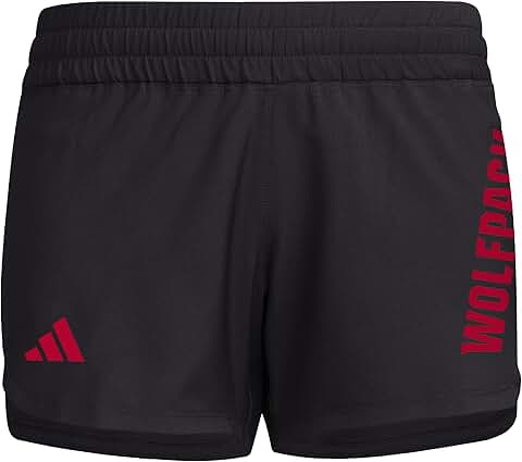 Women's Black and Red Woven Training Shorts, Small, 5-inch inseam