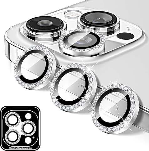 Diamond Camera Lens Protector with Glitter Film