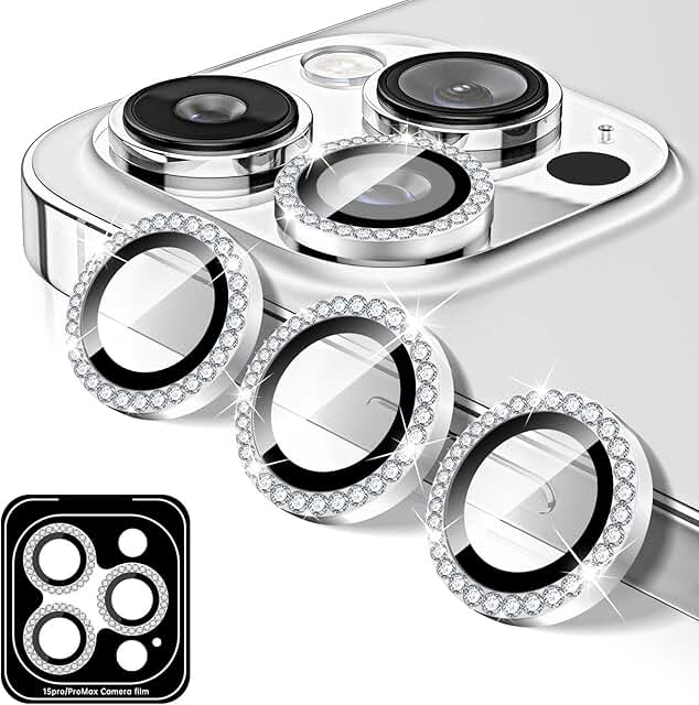 Diamond Camera Lens Protector with Glitter Film