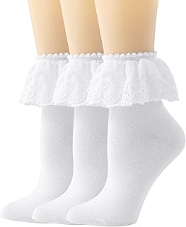 Lace Ruffle Ankle Socks for Women