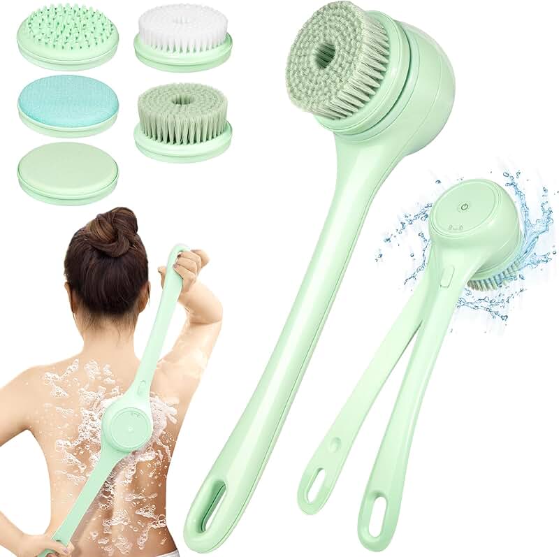 Electric Back Scrubber with 5 Brush Heads