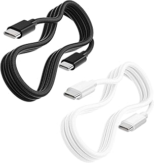 Colorful 0.5 Ft USB Type C to C Charging and Data Cables (2 Pack)