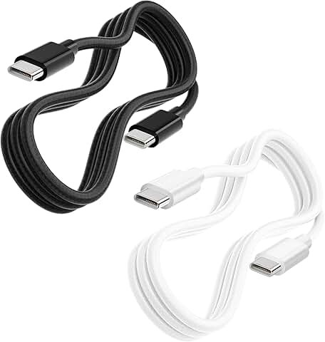 Colorful 0.5 Ft USB Type C to C Charging and Data Cables (2 Pack)