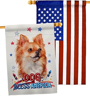 Patriotic Chihuahua House Flag Pack for Pets and Garden