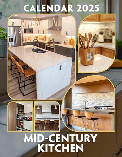 Mid-Century Kitchen Calendar 2025 for Stylish Organization