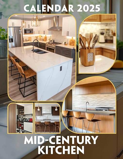 Mid-Century Kitchen Calendar 2025 for Stylish Organization