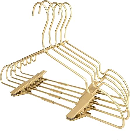 Gold Metal Baby Clothes Hangers, 12.5-inch, 30 Pack