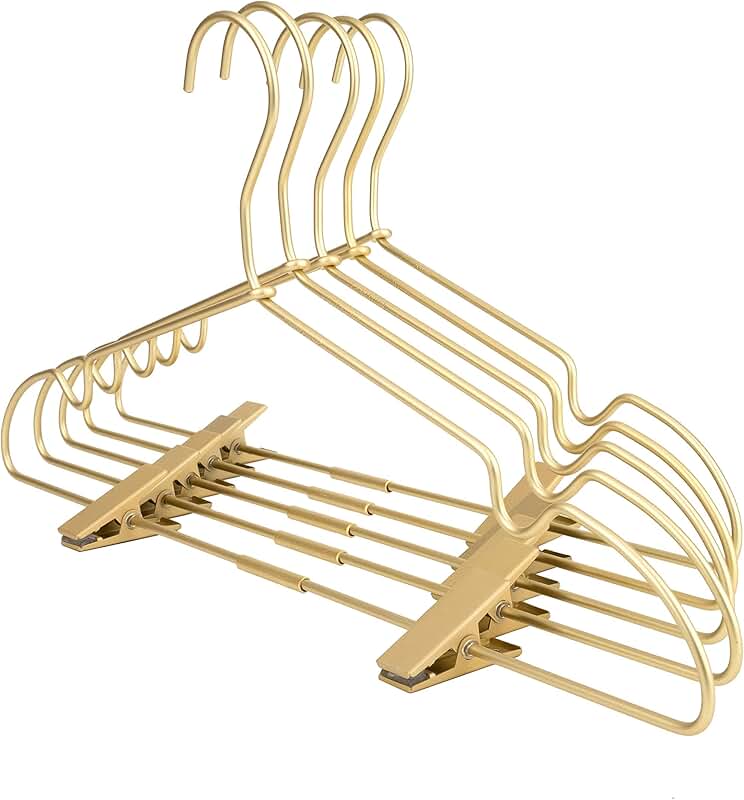 Gold Metal Baby Clothes Hangers, 12.5-inch, 30 Pack