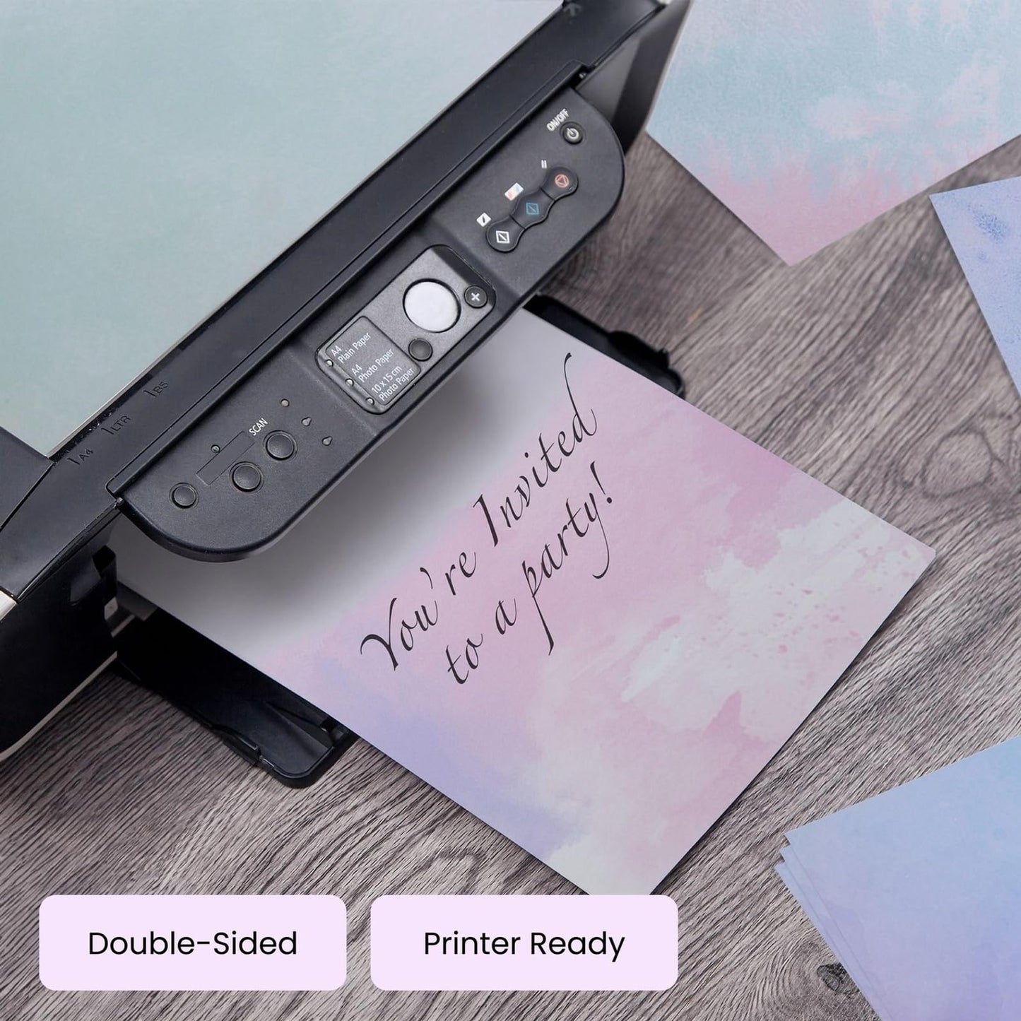 96 Sheets of Pastel Watercolor Scrapbook Paper