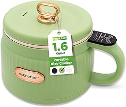 Portable 1.6 Qt Electric Rice Cooker with Multi-Function Cooking
