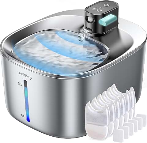Wireless Pet Water Fountain with Motion Sensor and Filters
