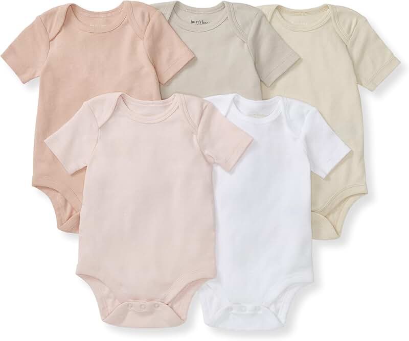 Organic Cotton Baby Bodysuits, 5-Pack