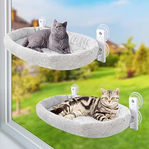 2-Pack Cat Window Perch with Soft Cover