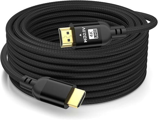 Long 4K HDMI Cable 100FT High Speed Ultra Braided Black