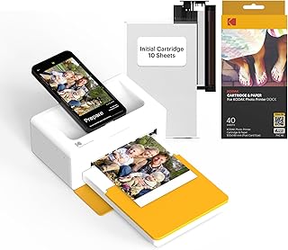 Portable 4x6 Photo Printer with Bluetooth and 50 Sheets