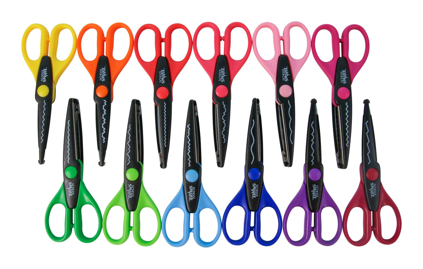 Set of 12 assorted color paper edger scissors
