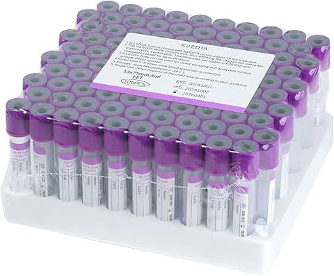 3ml Blood Collection Tubes for Pets, 100 Pack