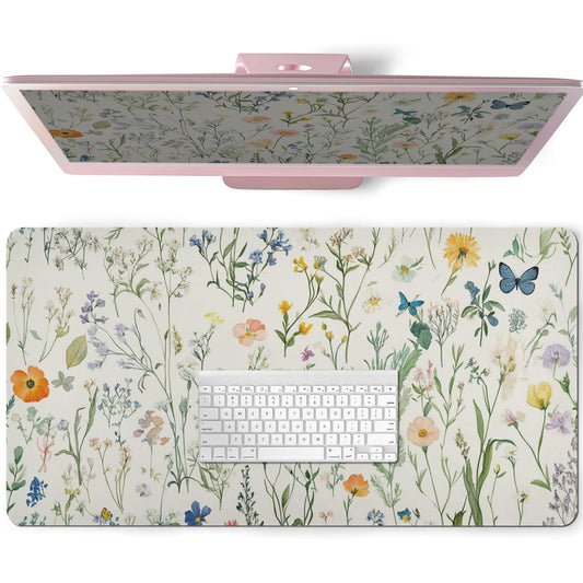 Large floral desk pad for office and home