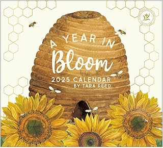 Yearly Bloom Wall Calendar 13 x 12