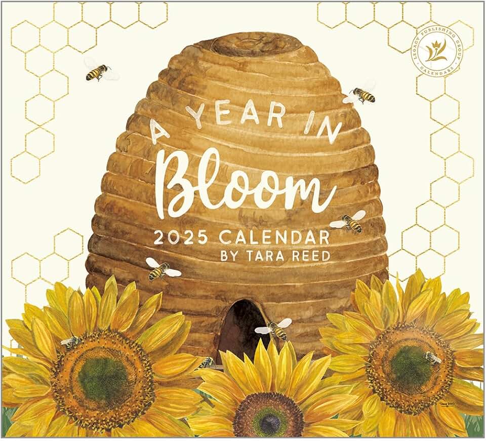 Yearly Bloom Wall Calendar 13 x 12