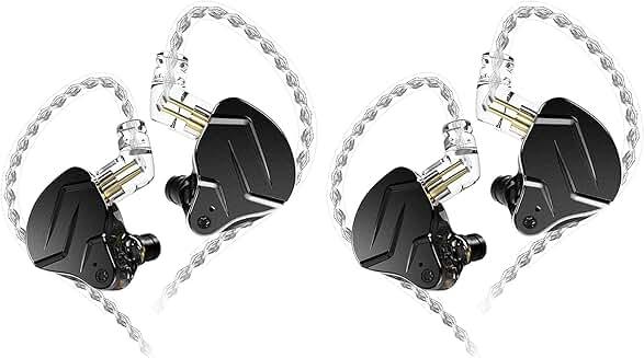 Dual Driver Wired Earphones for Phone, Computer, Tablet (2 Pack)