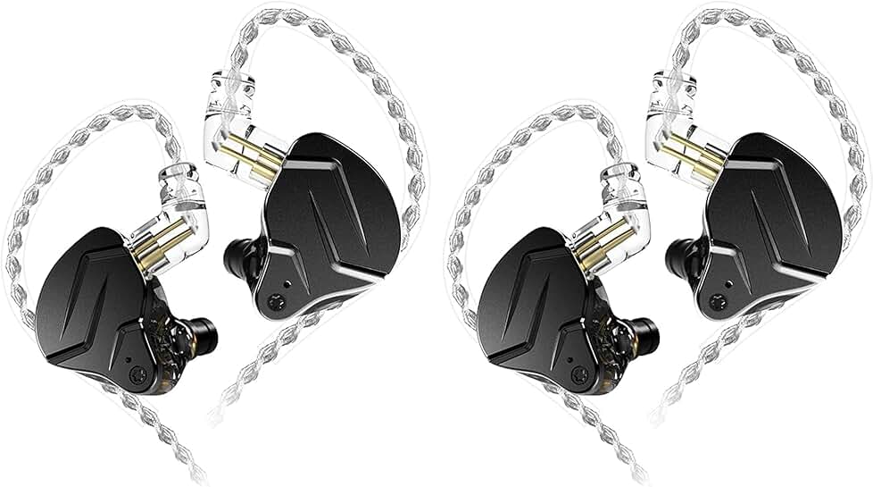 Dual Driver Wired Earphones for Phone, Computer, Tablet (2 Pack)