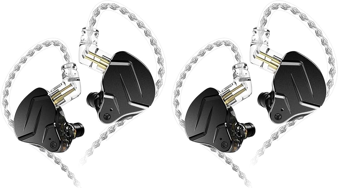 Dual Driver Wired Earphones for Phone, Computer, Tablet (2 Pack)