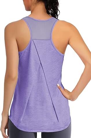 Women's Racerback Athletic Tank Top in Purple