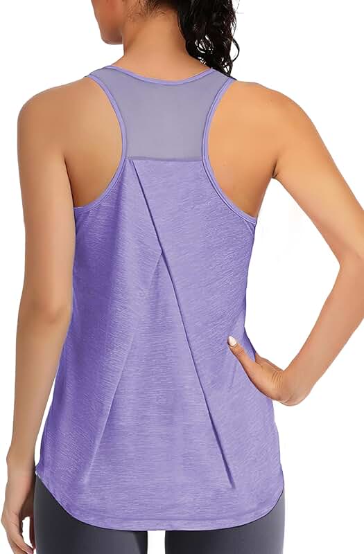 Women's Racerback Athletic Tank Top in Purple