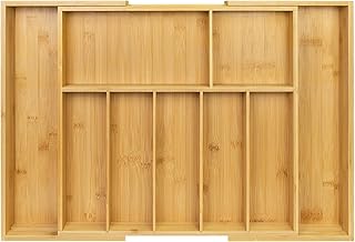 Extra Large Expandable Bamboo Drawer Organizer for Utensils