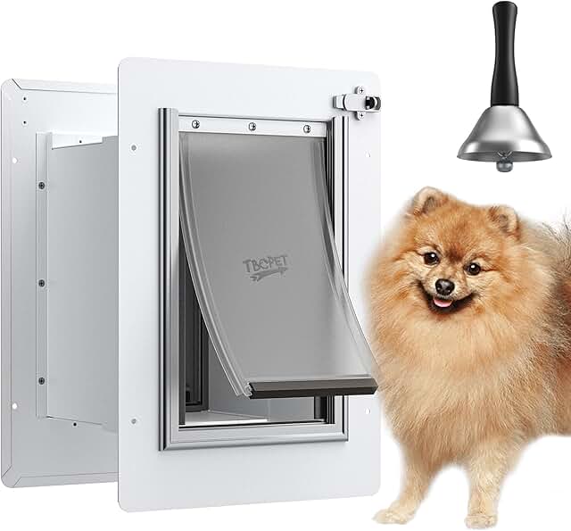 Wall Pet Door with Lock and Steel Frame