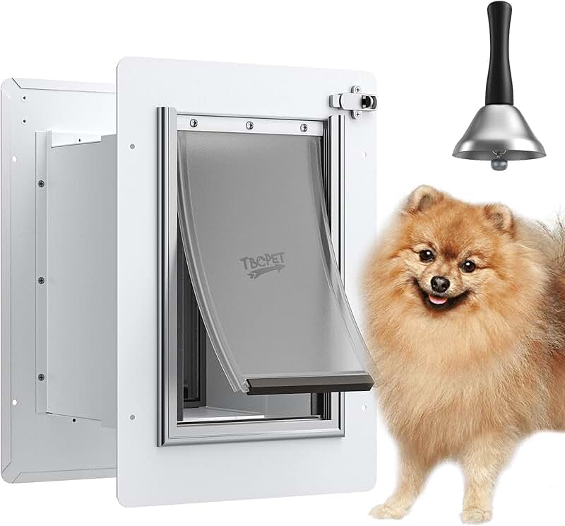 Wall Pet Door with Lock and Steel Frame