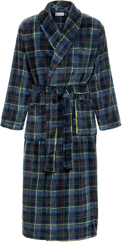 Long men's bathrobe, full-length big and tall robe