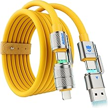4-in-1 USB C Charging Cable, 2 Pack, 5FT