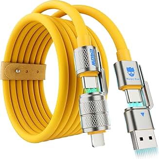 4-in-1 USB C Charging Cable, 2 Pack, 5FT