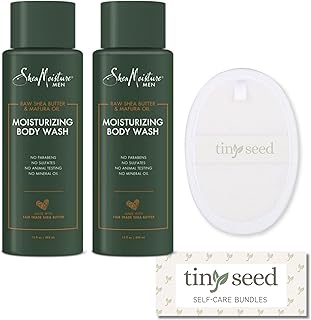 Two 15 oz Shea Body Washes with Loofah