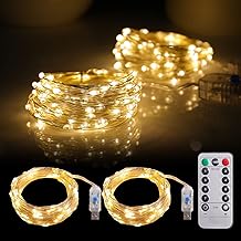 2 Pack 100 LED Warm White USB Fairy Lights