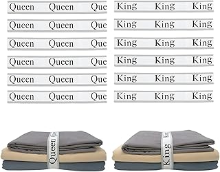 12 Bed Sheet Organizer Bands for Closet Storage
