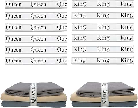 12 Bed Sheet Organizer Bands for Closet Storage